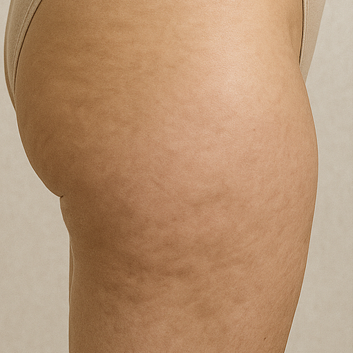 Gambe prima del trattamento anticellulite e rassodante