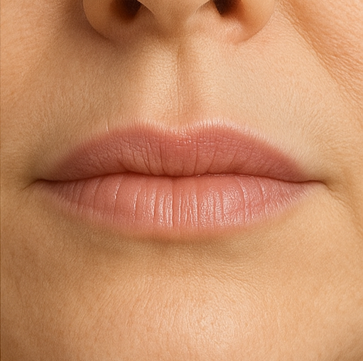 Labbra dopo il trattamento con filler volumizzante, risultato naturale e armonioso