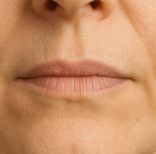 Labbra prima del trattamento con filler volumizzante